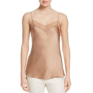 Vince gold silk lace camisole top